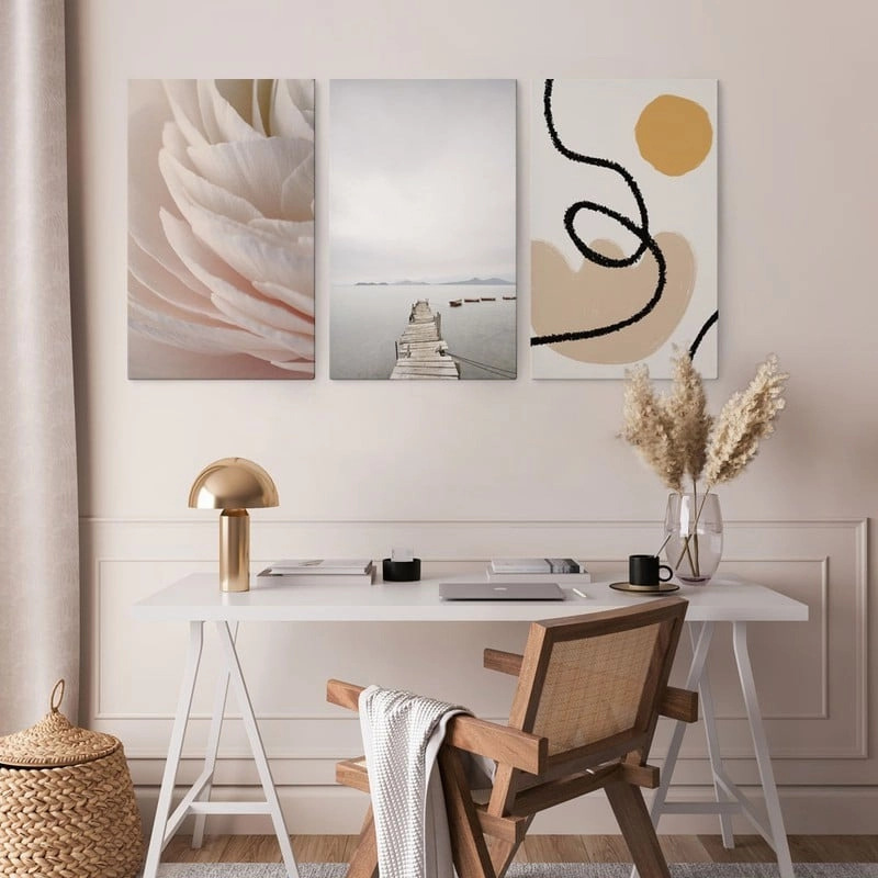 Σετ Τριπτυχος Πινακας σε καμβά PASTEL MORNING