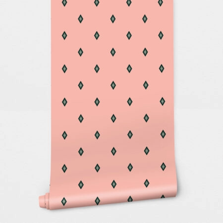 Αυτοκόλλητη Ταπετσαρία τοίχου PINK AND GREEN ART DECO - Μοτίβα Sticky 2