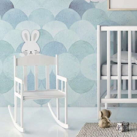 Αυτοκόλλητη Ταπετσαρία τοίχου RABBIT POP BLUE - Παιδικές Ταπετσαρίες Sticky 1