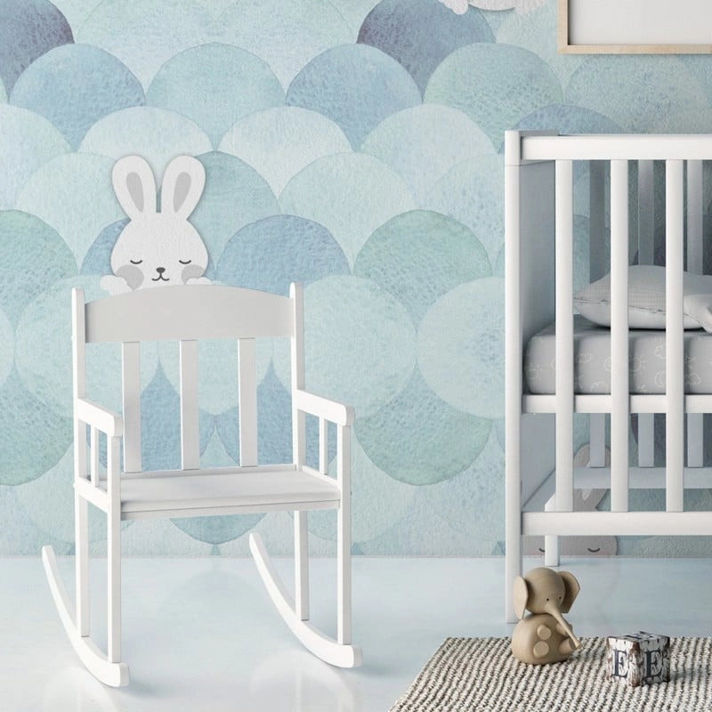Αυτοκόλλητη Ταπετσαρία τοίχου RABBIT POP BLUE