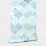 Αυτοκόλλητη Ταπετσαρία τοίχου RABBIT POP BLUE