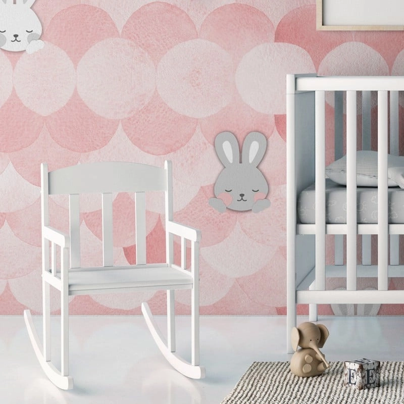 Αυτοκόλλητη Ταπετσαρία τοίχου RABBIT POP PINK