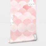 Αυτοκόλλητη Ταπετσαρία τοίχου RABBIT POP PINK