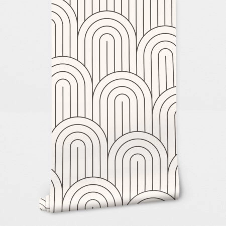 Αυτοκόλλητη Ταπετσαρία τοίχου SEMICIRCLES AND LINES - Μοτίβα Sticky 2