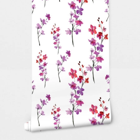 Αυτοκόλλητη Ταπετσαρία τοίχου WATERCOLOR 1 - Floral - Λουλουδια Sticky 2