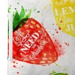 Αυτοκόλλητο ψυγείου WATERCOLOR FRUITS