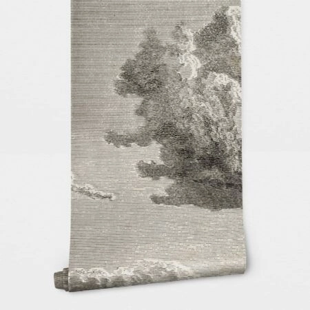 Αυτοκόλλητη Ταπετσαρία τοίχου WOODCUT CLOUD - Τοπία Sticky 2