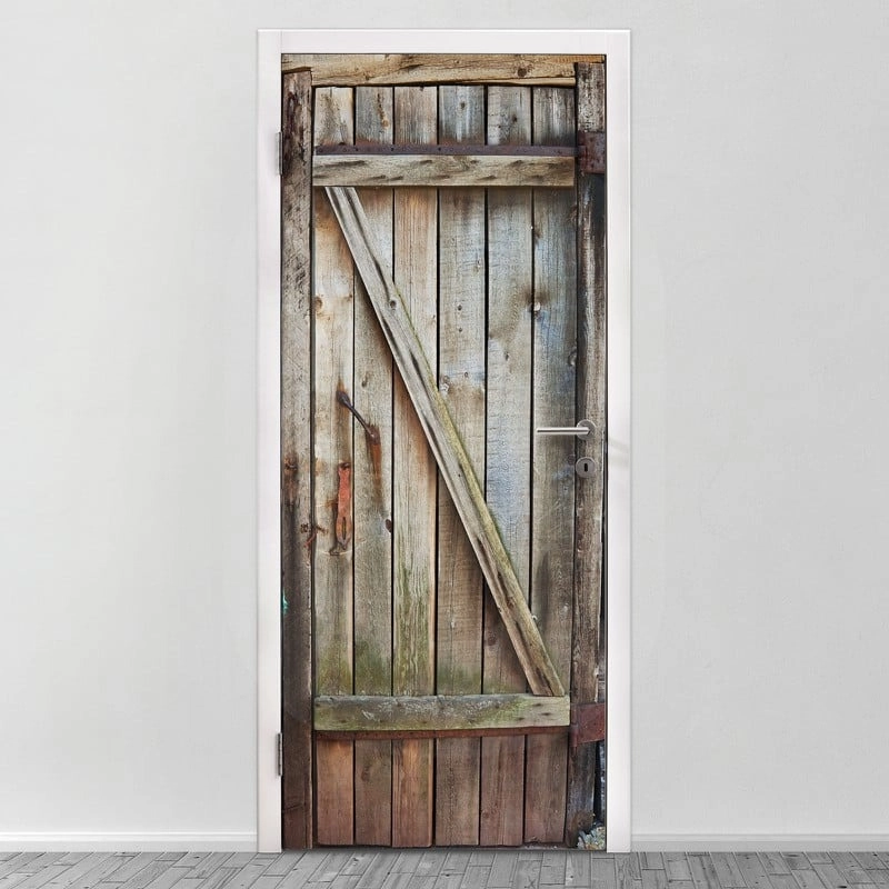 Αυτοκολλητο Πορτας OLD WOODEN DOOR