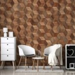 Αυτοκόλλητη Ταπετσαρία τοίχου WOODEN GEOMETRICAL