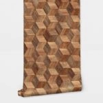 Αυτοκόλλητη Ταπετσαρία τοίχου WOODEN GEOMETRICAL
