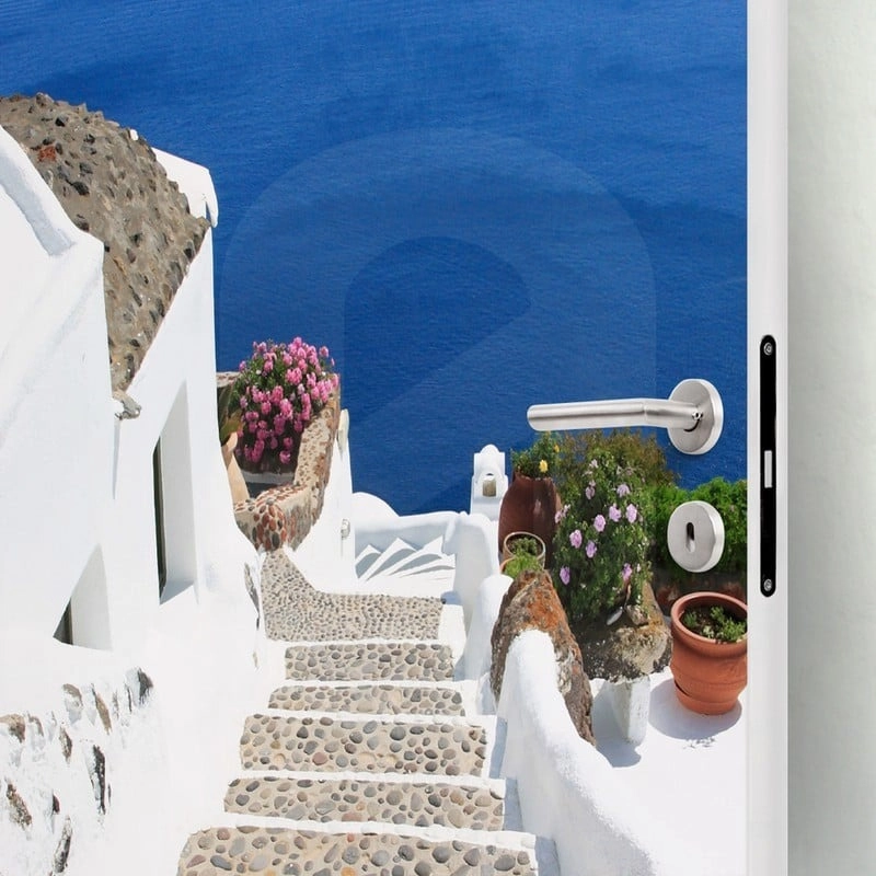 Αυτοκολλητο Πορτας SANTORINI