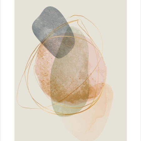 Πόστερ ABSTRACT WATERCOLOR LINE ART - Abstract - Αφηρημένα Sticky 2