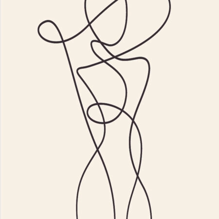 Πόστερ ABSTRACT WOMAN FIGURE - Lineart Sticky 2