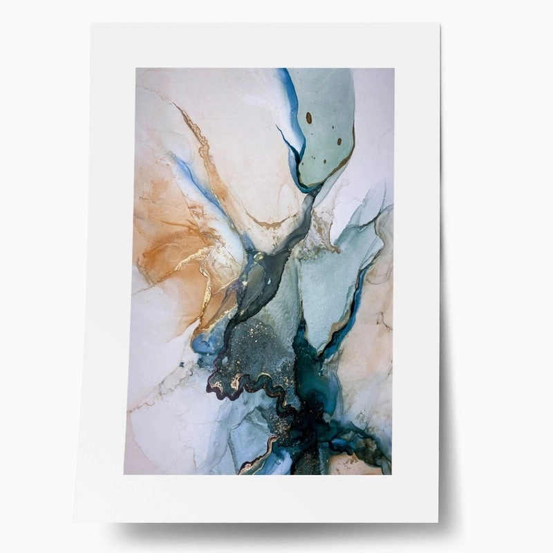 Πόστερ ABSTRACT BLUE AND GOLD