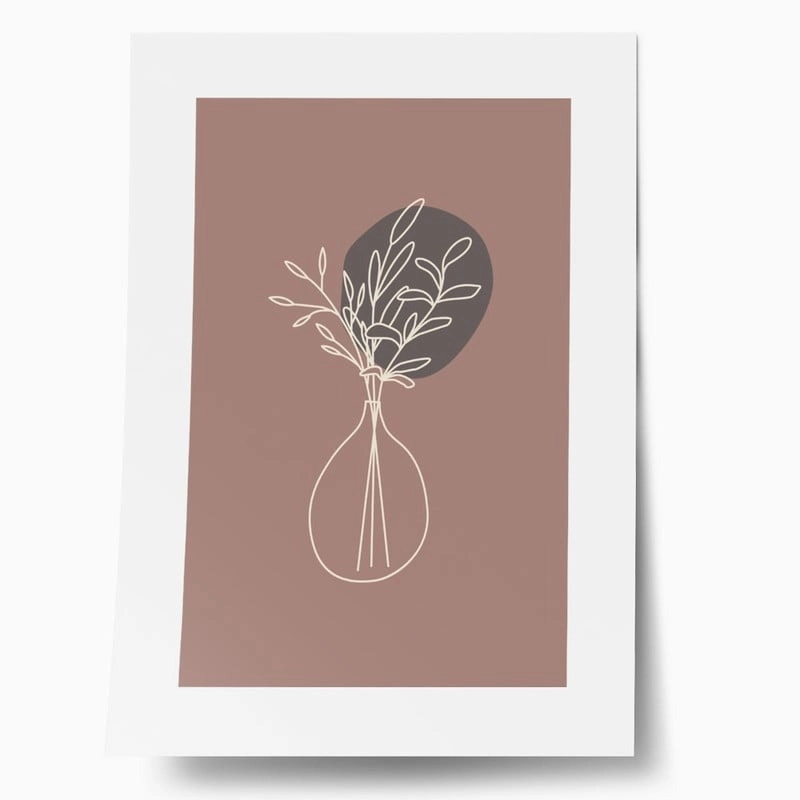Πόστερ ABSTRACT FLORAL BOTANICAL ART