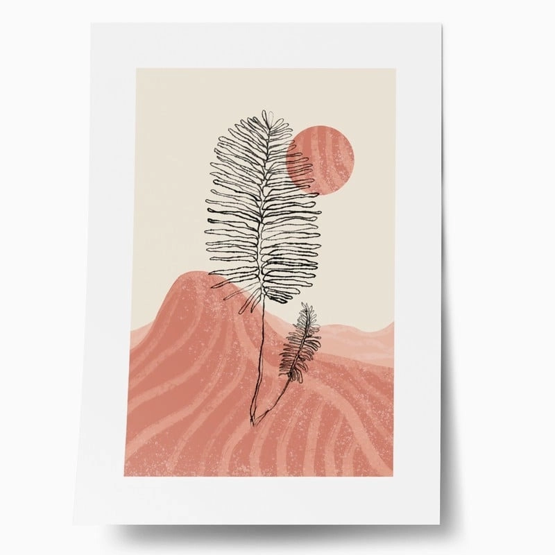 Πόστερ ABSTRACT MOUNTAINS AND SUN