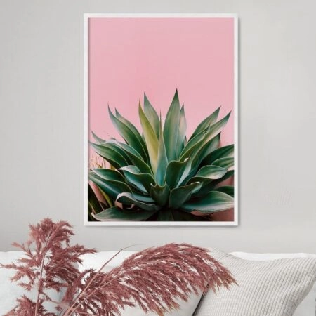 Πόστερ ALOE ON PINK BG