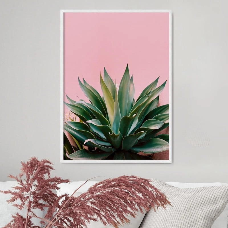 Πόστερ ALOE ON PINK BG