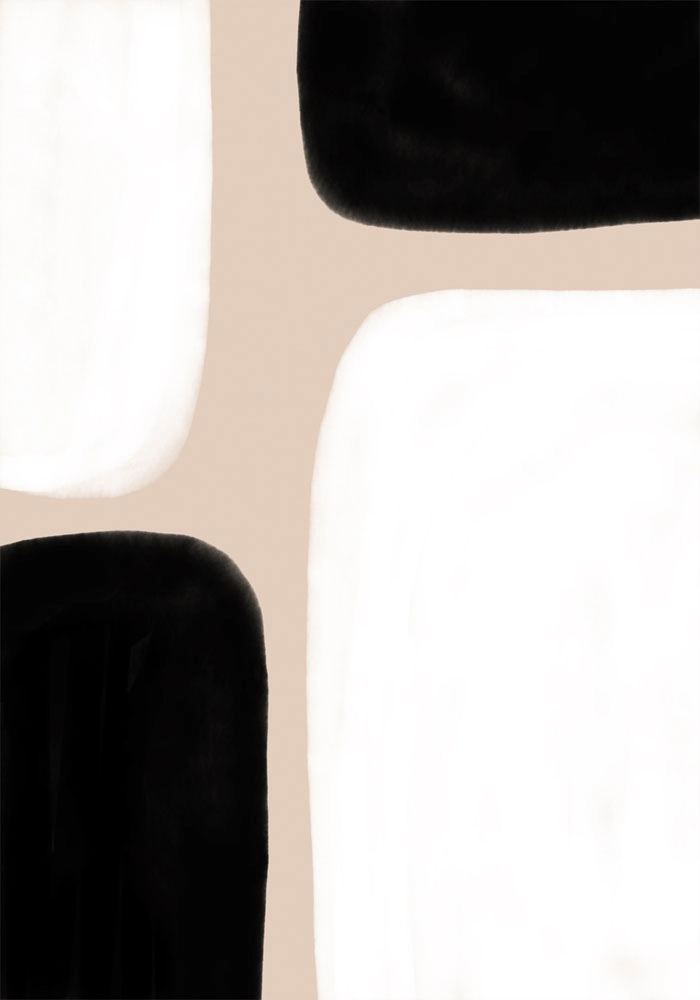 Πόστερ BLACK AND WHITE MINIMALIST ILLUSTRATION