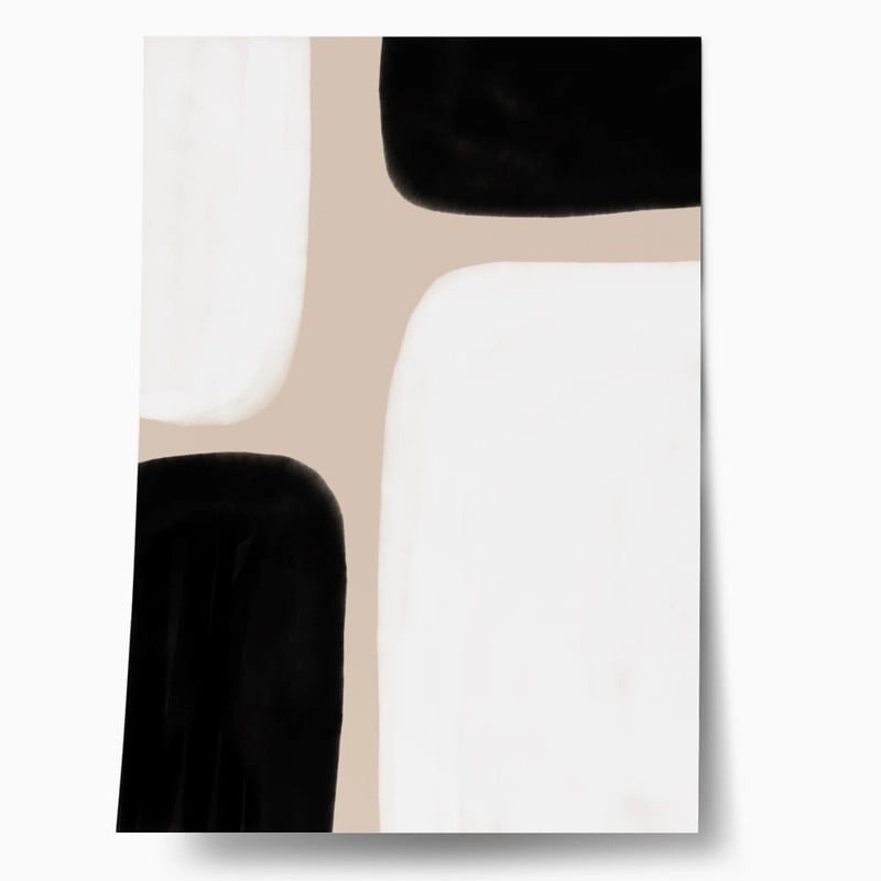Πόστερ BLACK AND WHITE MINIMALIST ILLUSTRATION