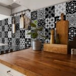 Αυτοκόλλητα Πλακάκια BLACK AND WHITE VINTAGE SET 8 τμχ