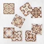 Αυτοκόλλητα Πλακάκια BROWN CLASSIC SET 8 τμχ