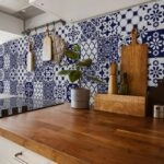 Αυτοκόλλητα Πλακάκια DARK BLUE AND WHITE CLASSIC SET 8 τμχ