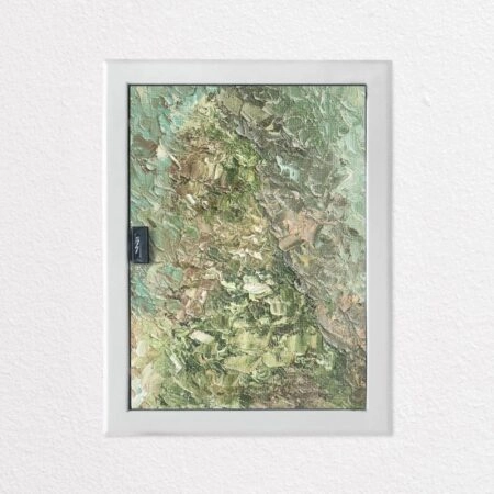 Aυτοκόλλητο ηλεκτρολογικού πίνακα GREEN ABSTRACT PALETTE KNIFE