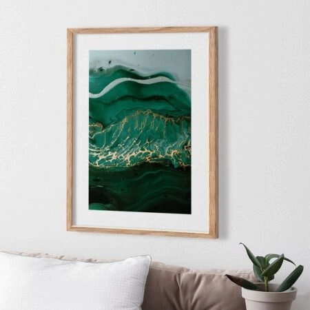 Πόστερ GREEN ACRYLIC WAVES