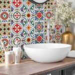 Αυτοκόλλητα Πλακάκια GREEN RED AND BLUE CLASSIC SET 8 τμχ