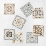 Αυτοκόλλητα Πλακάκια LIGHT BLUE AND PINK BEIGE SET 8 τμχ