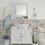 Αυτοκόλλητα Πλακάκια LIGHT BLUE AND PINK BEIGE SET 8 τμχ