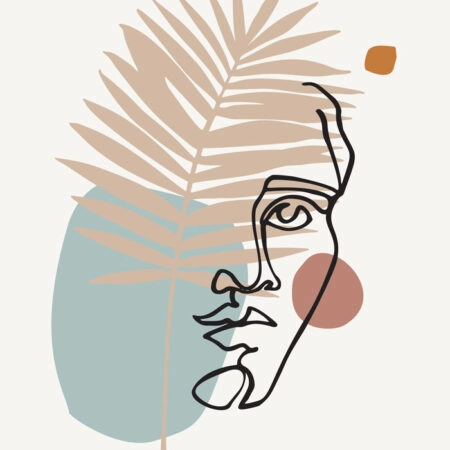 Πόστερ MINIMAL FLORAL FACE - Abstract - Αφηρημένα Sticky 2