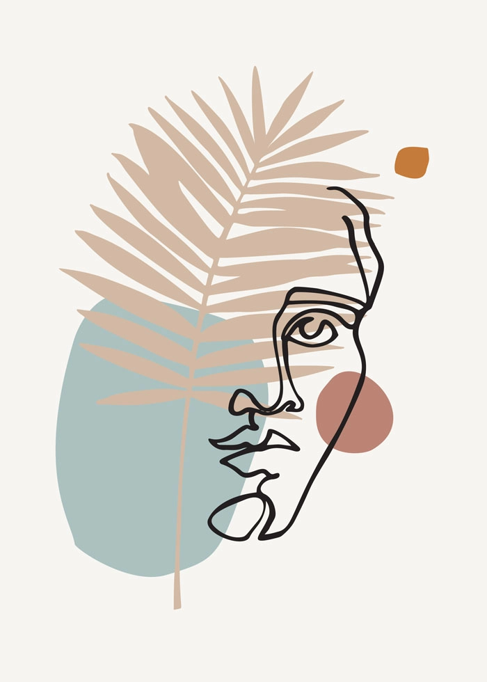 Πόστερ MINIMAL FLORAL FACE
