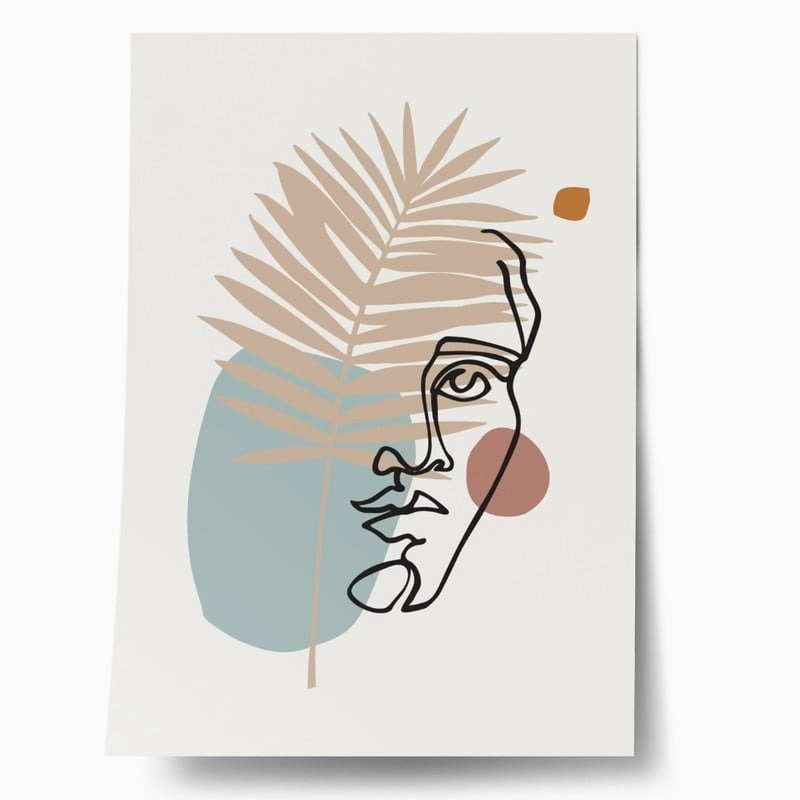 Πόστερ MINIMAL FLORAL FACE