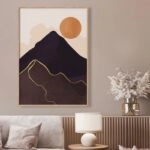 Πόστερ MINIMAL HILLS AND SUN