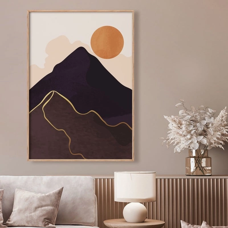 Πόστερ MINIMAL HILLS AND SUN