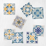 Αυτοκόλλητα Πλακάκια ΣΕΤ ORANGE AND BLUE CLASSIC SET 8 τμχ