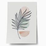 Πόστερ PALM LEAF WITH GEOMETRIC SHAPES