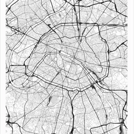 Πόστερ PARIS MAP - Πολεις - Χαρτες Sticky 2