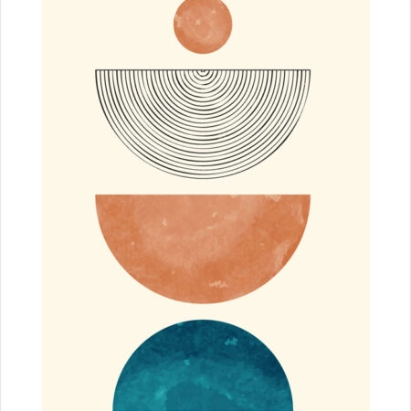 Πόστερ SEMICIRCLES - Abstract - Αφηρημένα Sticky 2