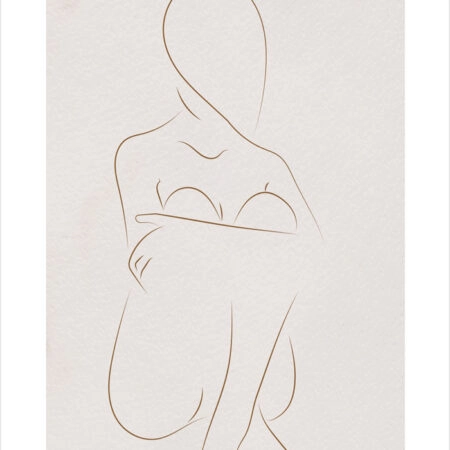 Πόστερ SIMPLE WOMAN LINE ART - Lineart Sticky 2