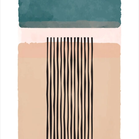 Πόστερ TURQUOISE AND PINK ABSTRACT - Abstract - Αφηρημένα Sticky 2
