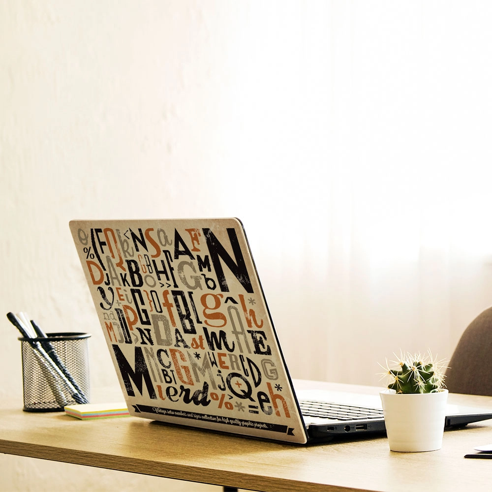 Αυτοκόλλητο Laptop TYPOGRAPHY