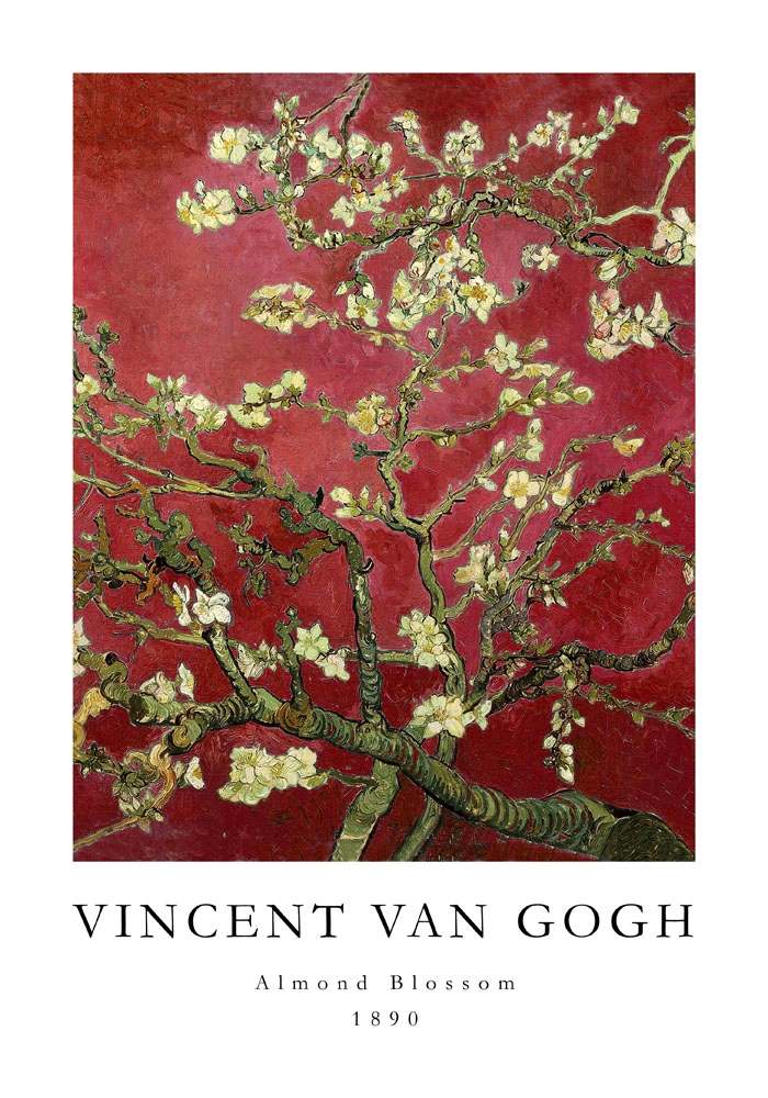 Πόστερ VAN GOGH - ALMOND BLOSSOM RED