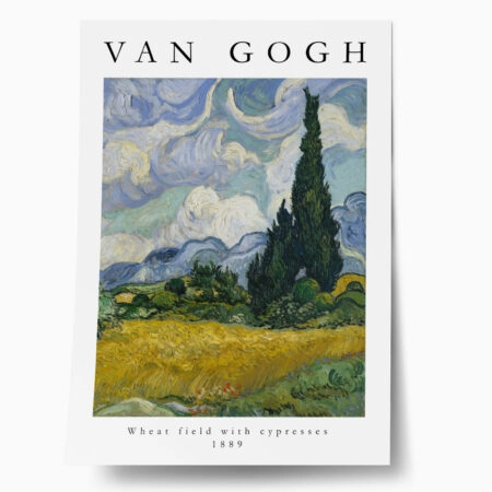 VAN GOGH – WHEAT FIELD WITH CYPRESS TREES_poster