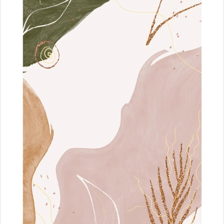 Πόστερ WATERCOLOR NATURE SHAPES - Abstract - Αφηρημένα Sticky 2