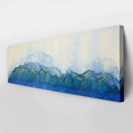 Πίνακας Πανοραμικός WATERCOLOR ABSTRACT LANDSCAPE - Κυματα Sticky 3