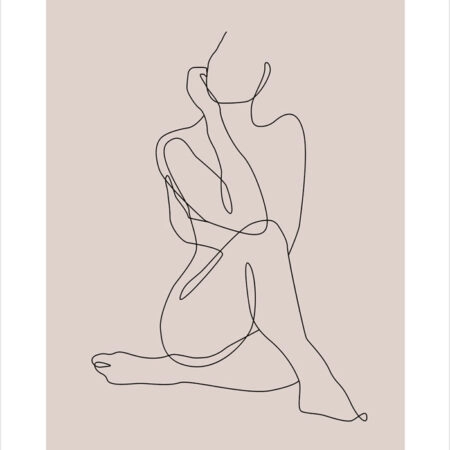 Πόστερ WOMAN BODY LINEART DRAWING - Lineart Sticky 2