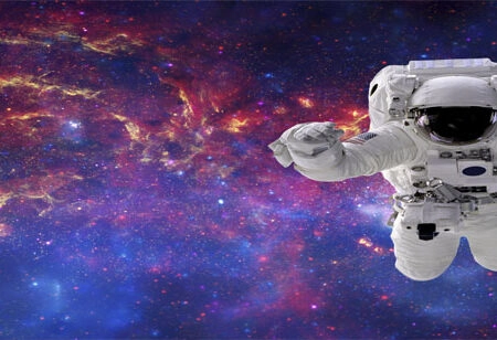 Πίνακας Πανοραμικός ASTRONAUT IN SPACE - Διαστημα και Τεχνολογια Sticky 5